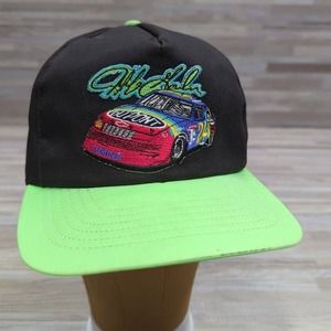 Vintage Jeff Gordon Mens Hat Cap Snap Back NASCAR Racing, Dupont, Rare Green